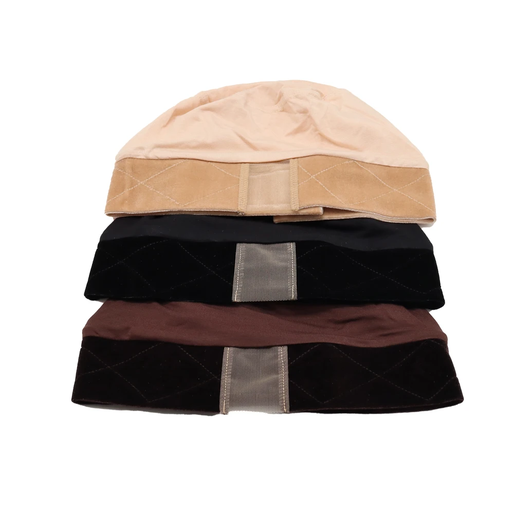 Kant Pruik Cap Met Fluwelen Hoofdband Rond Voor Annuleren Patiënten Comfortabele En Elastische Caps