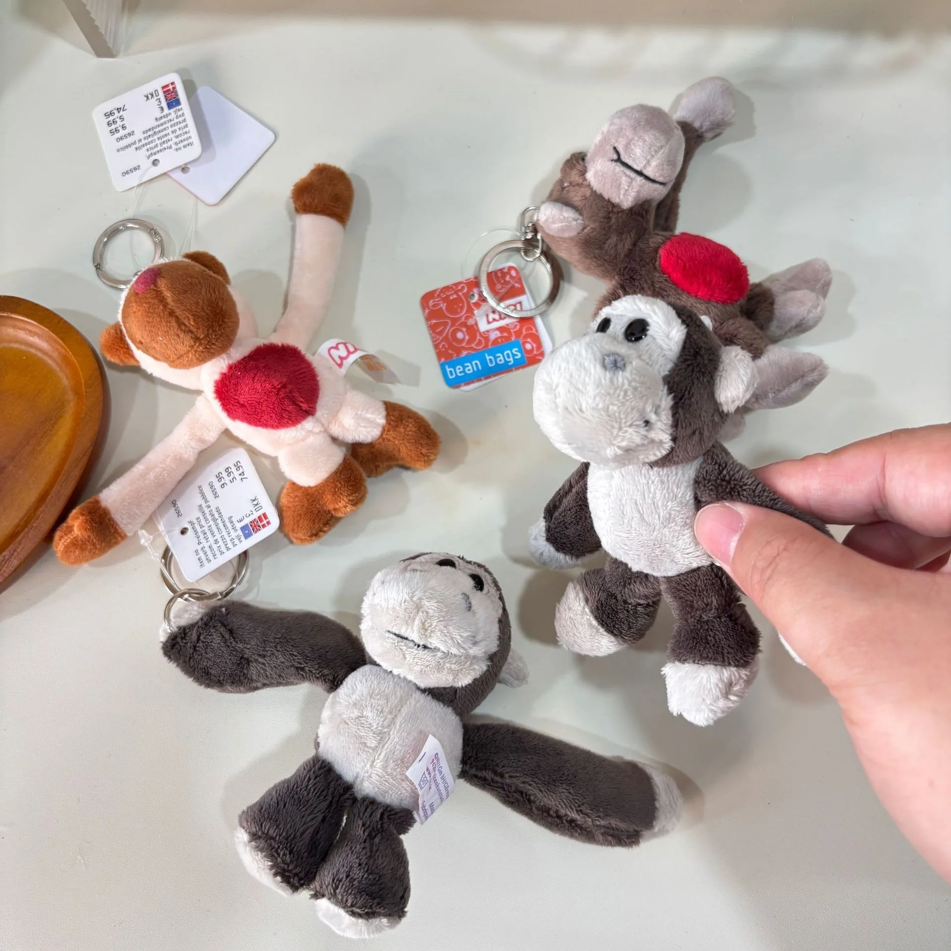 Cute Color-Block Animal Plush Keychains (Lion and Cow), Plus cartoon Animal Plush Toys, Bag Charms, and Accessories. - view 4
