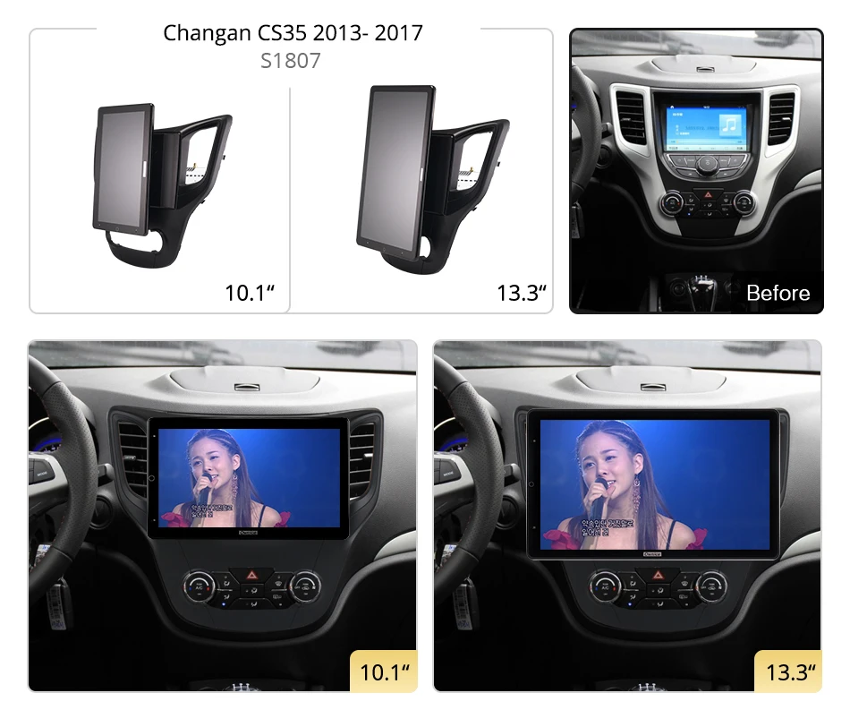 1920*1080 Android 14.0 Ownice 13.3 Inch Rotation Autoradio 1 Din for Changan CS35 2013 - 2017 Car Radio Auto GPS Multimedia DSP