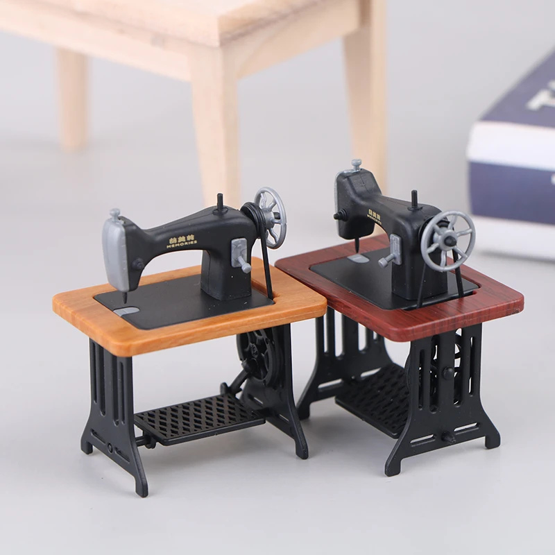 Dollhouse decoration mini furniture imitation sewing machine model