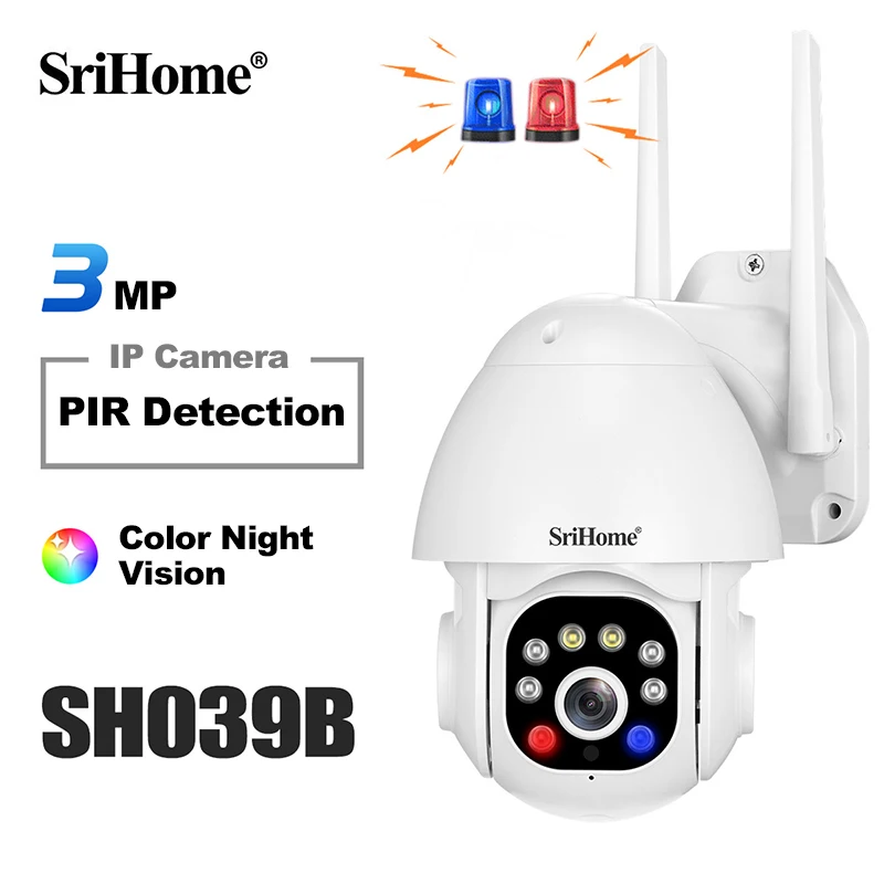 

3MP FHD Wifi IP Camera Outdoor Wireless Security Surveillance Camera AI Human Tracking Two Way Audio Night Color Cam CMOS