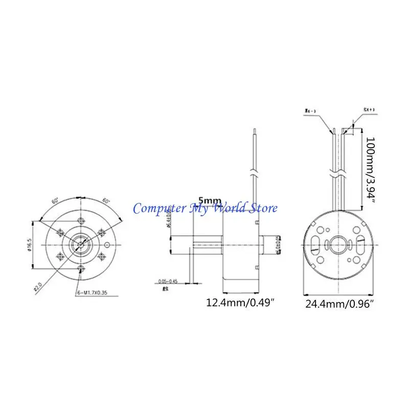 RF-300ファンモーターマイクロブラシモーター電気トイモーターハンドヘルドファンモーター高速DC1.5-6.0V電圧範囲