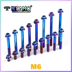 RTAMO Gr5 Titanium Bolts M6X10-130mm Torx Gear Head Crankcase Engine Clutch Screws CNC Fasteners