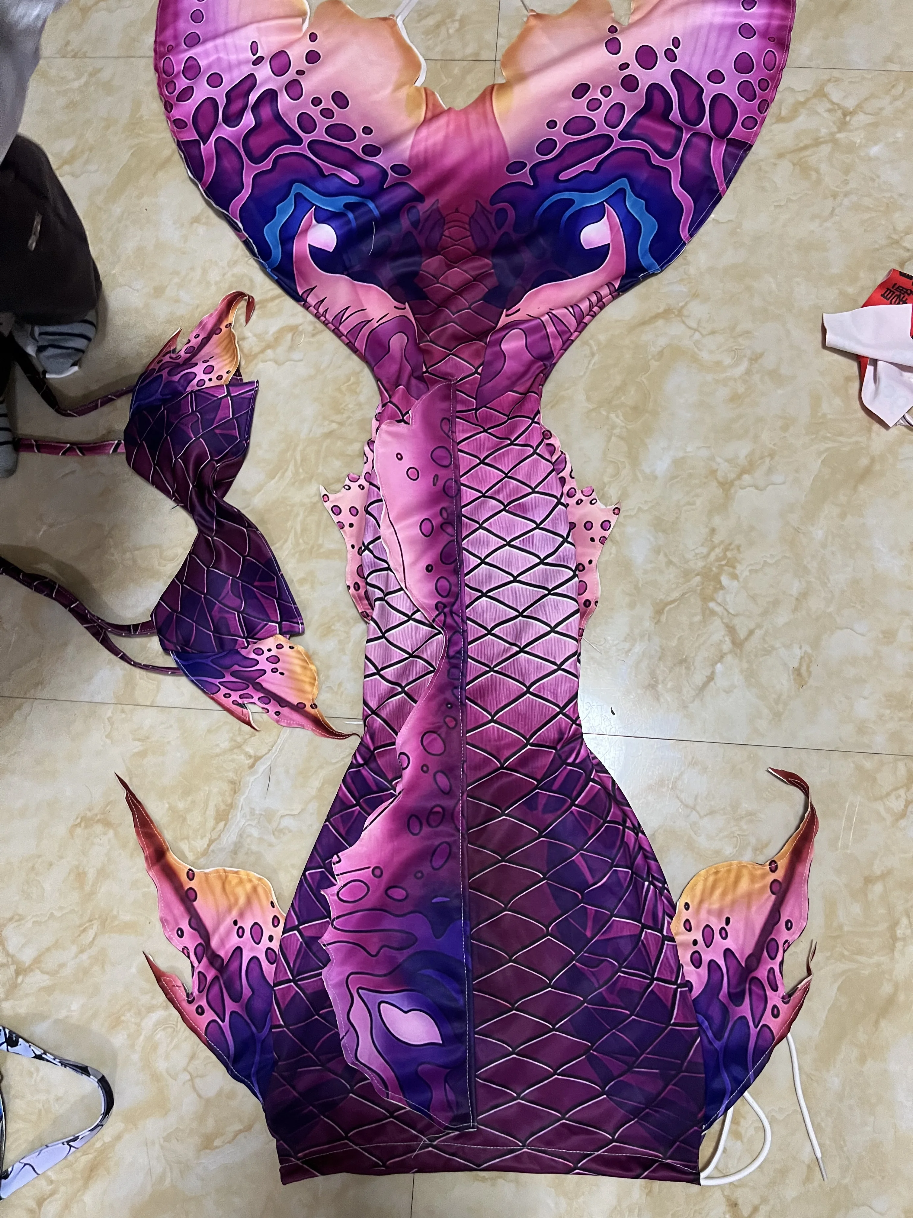 

Purple Adult Mermaid Tail Underwater Hd Filming Performance Costume For Aquariums