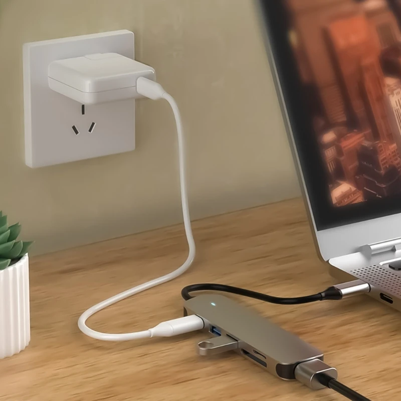 السرعة السريعة 5 جيجابت في الثانية USB3.0 محول 1000 ميجابت في الثانية من النوع C لدعم الجهاز المتعدد