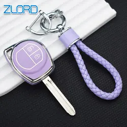 New TPU 2 Button Car Key Case Full Cover Shell Fob For Suzuki Swift Grand Liana SX4 ALTO VITARA IGNIS JIMNY Splash Keychain