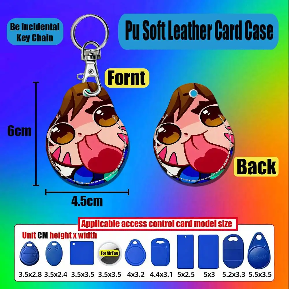 For Jetpack Cat Overwatch Dva Juno Wuyang For AirTag Case Card Holder Keychain ID Credit Bank Access Badge For Air Tag Case view 4