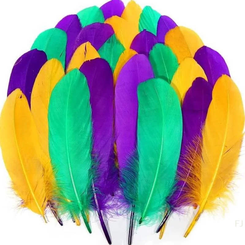 [YU]50Pcs Natural Goose Feather Plumes Plumas 15-20cm Swan White Pink Feathers for Dream Catchers Craft DIY Party Jewelry Decor