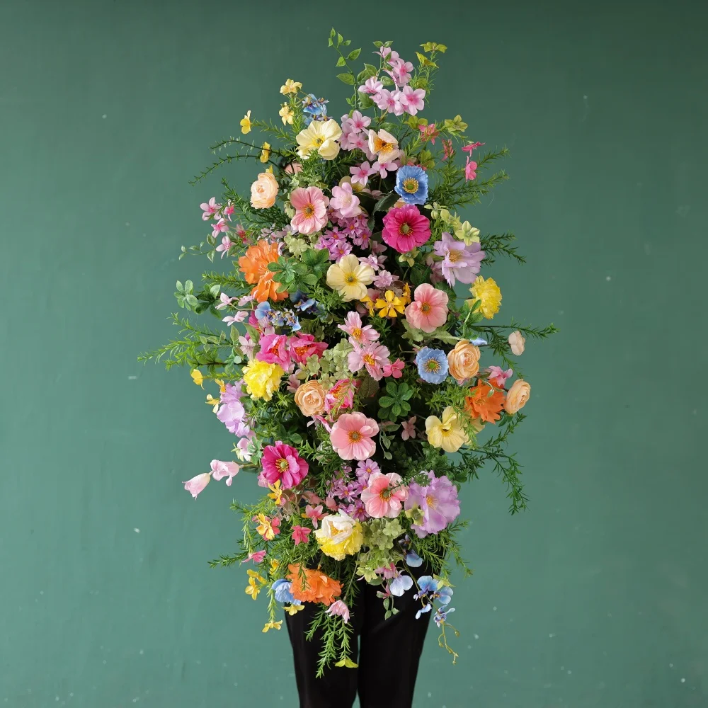 Floor Flower Arrangement & Centerpiece Artificial Spring-Themed Flower Ball - Ideal for Wedding, Party Floral DIY Decor FL2642