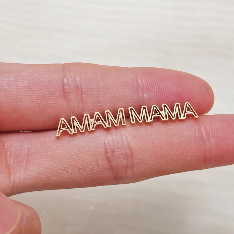 Orecchini con lettera con nome cavo personalizzato personalizzato Orecchini con nome gioielli in oro 18 carati alla moda in acciaio inossidabile