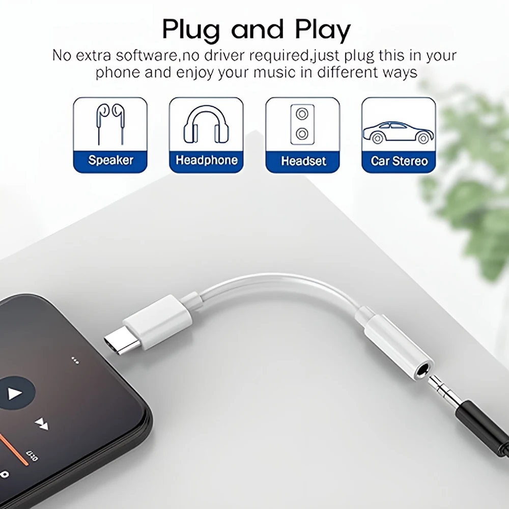 1-3 PCS Type-C to 3.5mm Earphone Jack Digital Audio Adapter Converter for iPhone 17/16 for Samsung for Xiaomi Audio Aux Cable