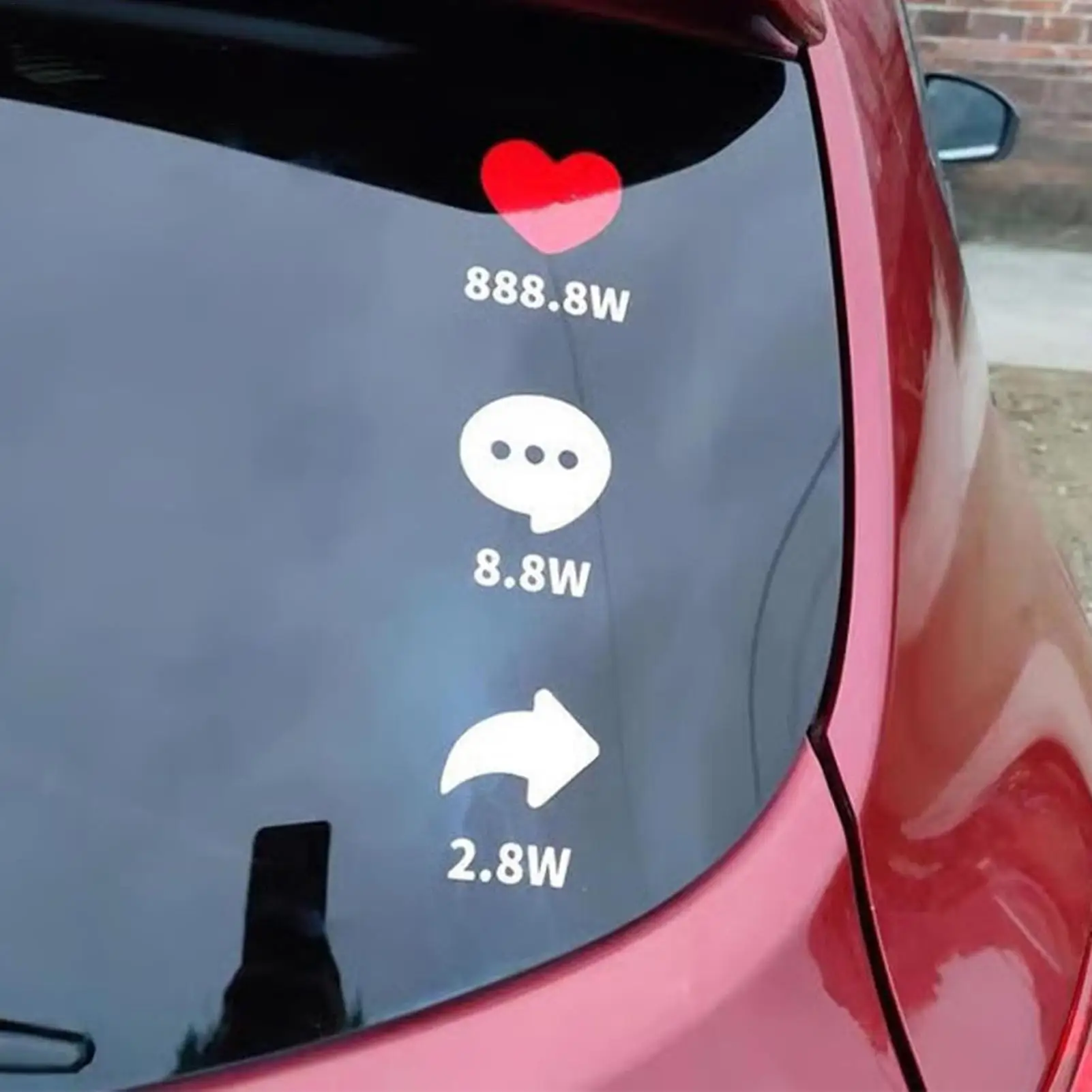 Funny Bumper Stickers Waterproof Social Media Cute Decor Novelty Car Stickers And Decals For Automotive Vehicle Truck SUV RV