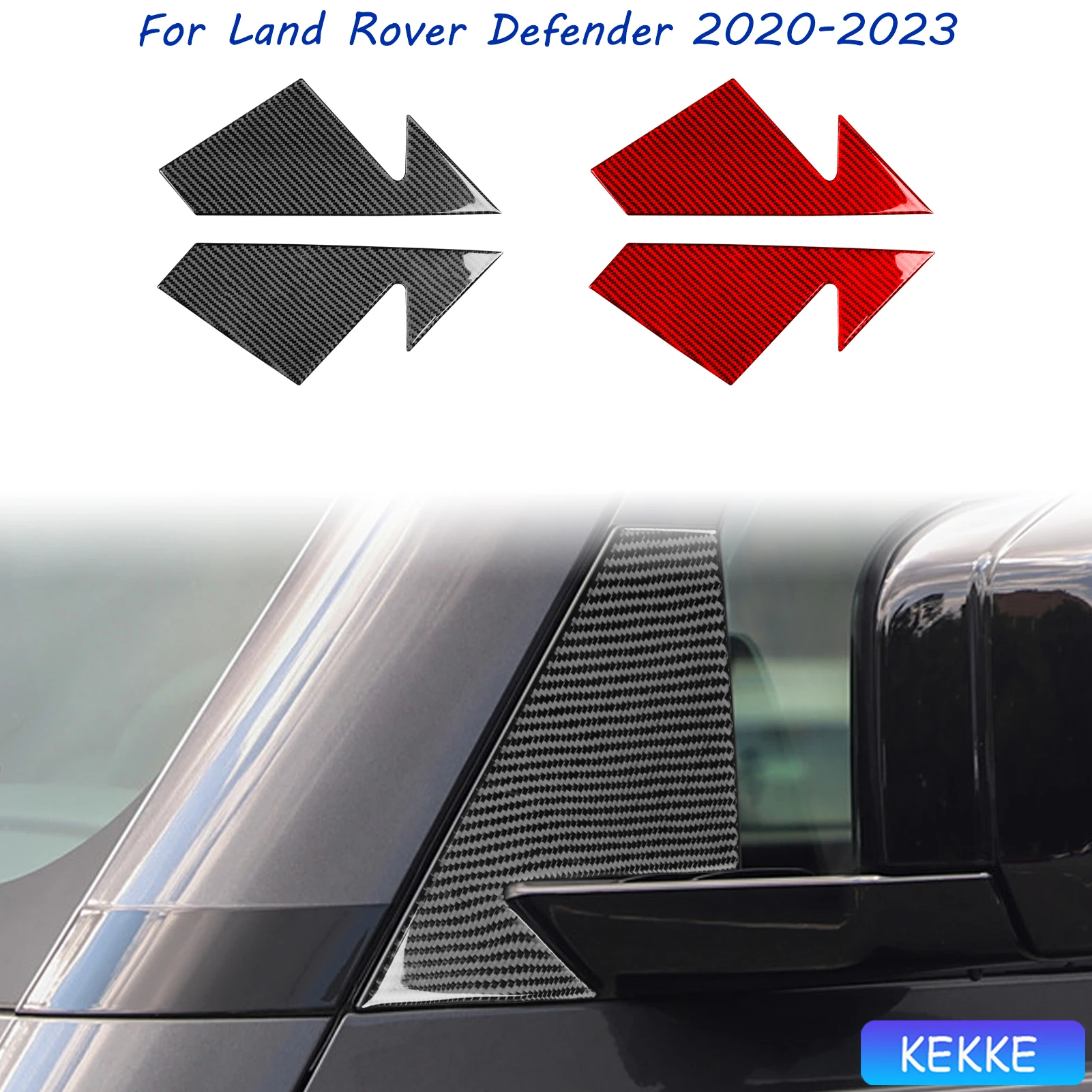 

For Land Rover Defender 2020-2023 Auto rearview mirror base panel Trim Sticker Carbon Fiber Decoration Exterior Accessories