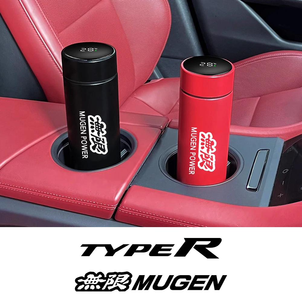 For Honda Mugen Civic Accord TypeR Fk8 Fk7 Fk2 Crv Fit Smart Insulation Cup Water Bottle With Led Digital Temperature Display