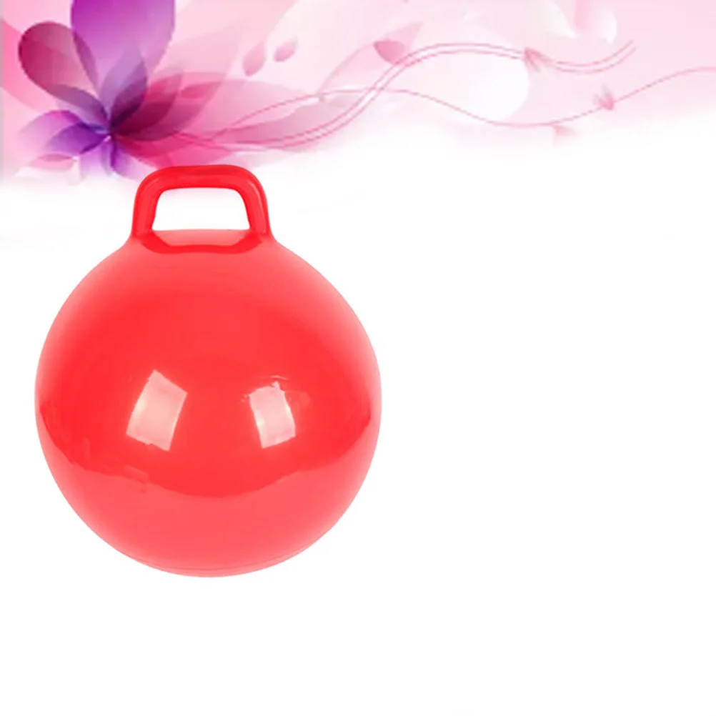 Opblaasbare Hop Ball 44Cm Rode PVC Rubberen Handgreep voor Kinderen Binnen Buiten Bounce Springen Oefening Coördinatie