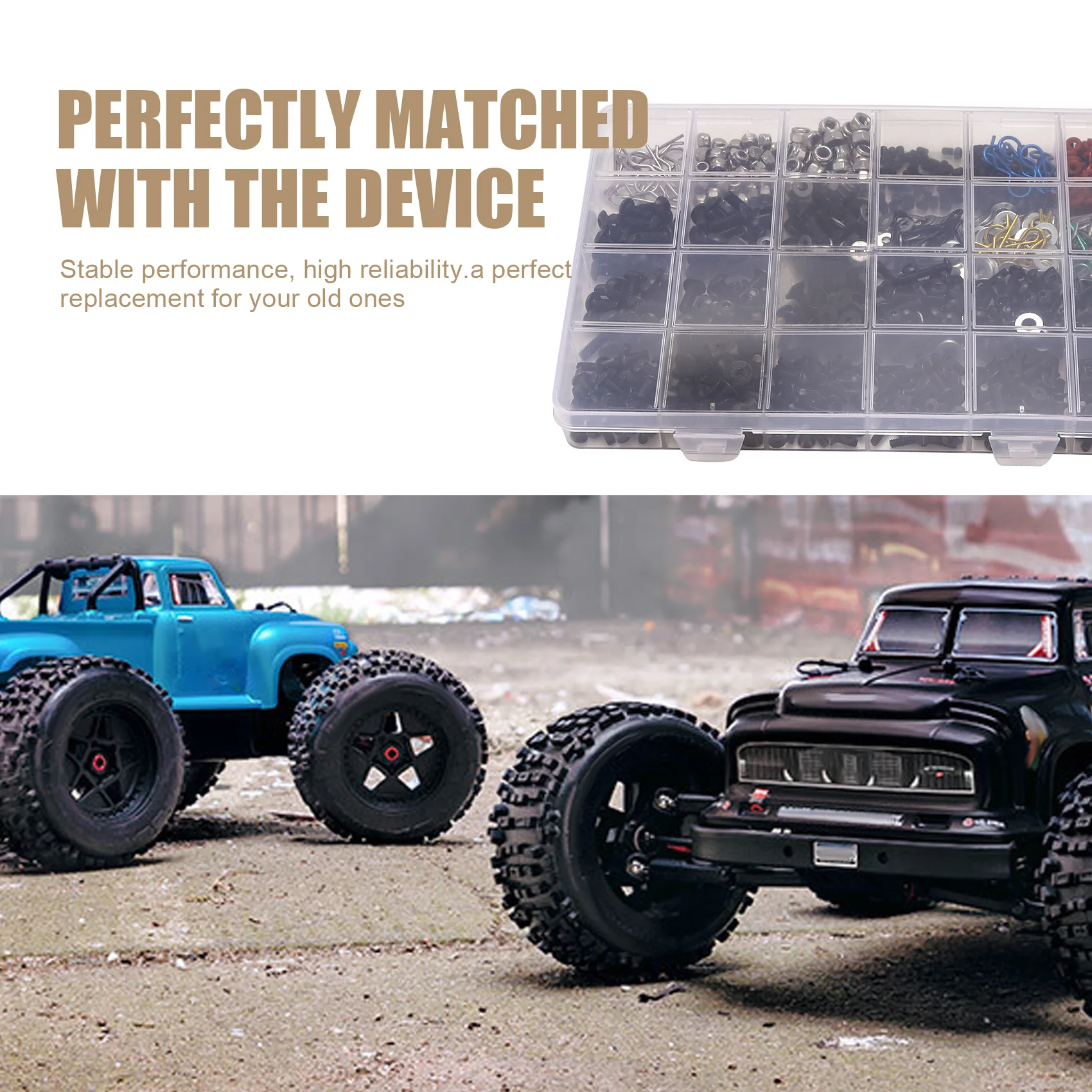 1/10 Traxxas/SCX10/Redcat/HPI/Arrma RC 자동차 부품용 IINBD-나사 박스 세트
