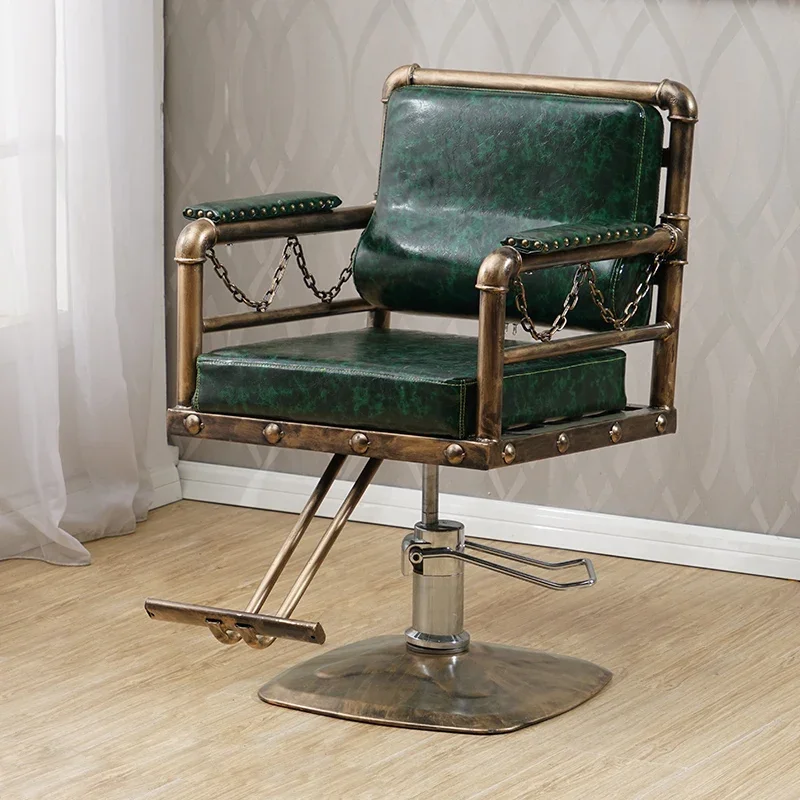 

Vintage Trendy Nordic Professional Barber Chairs Footrest Design Salon Chairs Simple Silla De Corte De Pelo Salon Furniture