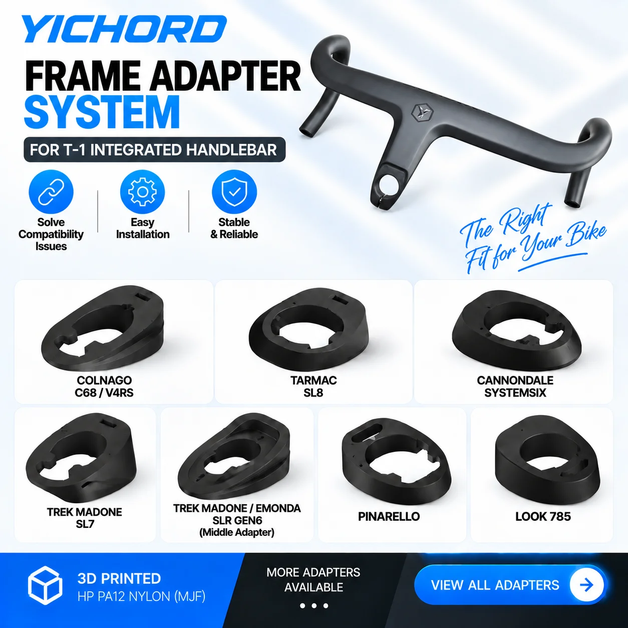 3D Printing For Madone SL/Emonda SL/Pinarello/OBERA Frame Road Bike Cockpit Convert T-one Handlebar Base Spacers Accessories