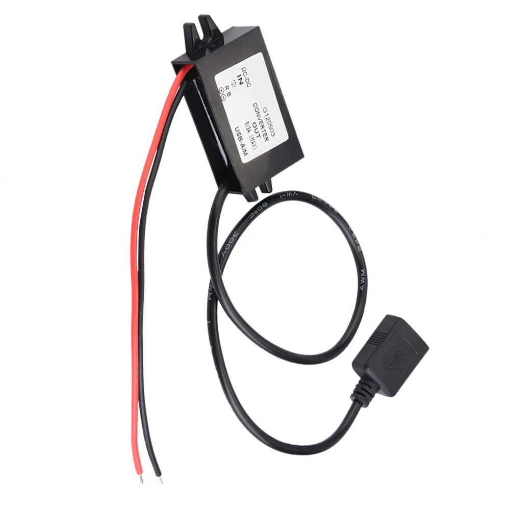 

Stable Output 12V to 5V DC-DC Converter 3A USB Connector Step Down Module Power Supply Module Voltage Regulation