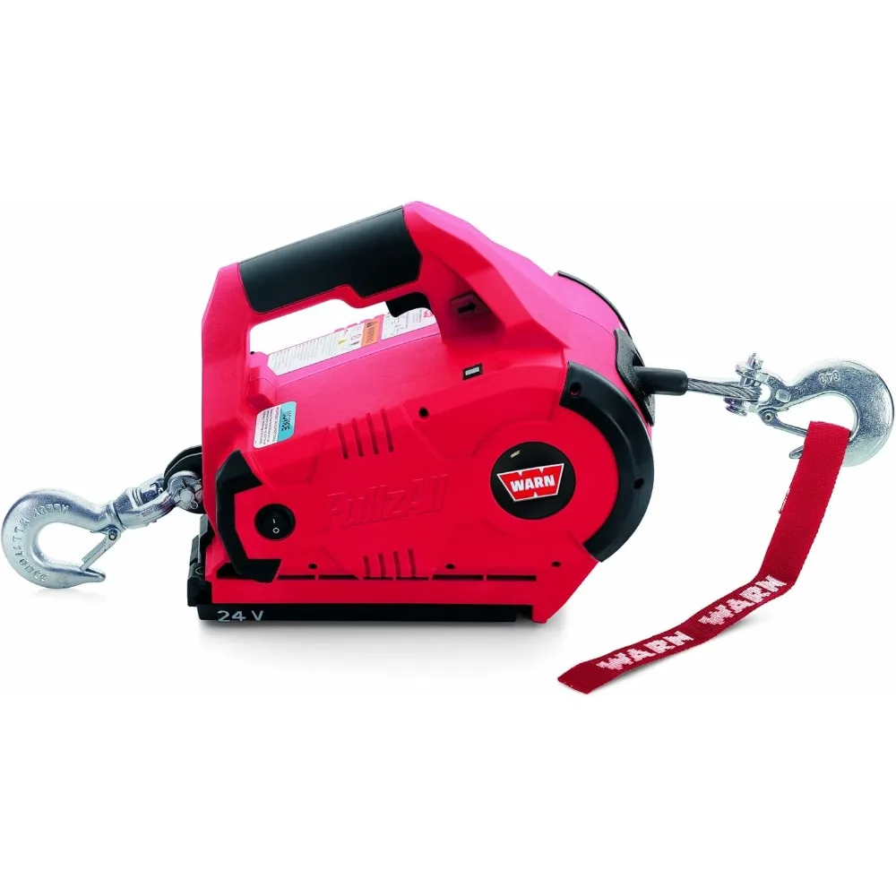 

885030 PullzAll Cordless 24V DC Portable Electric Winch with Steel Cable and 1 Rechargeable Battery Pack: 1/2 Ton (1,000 lb)