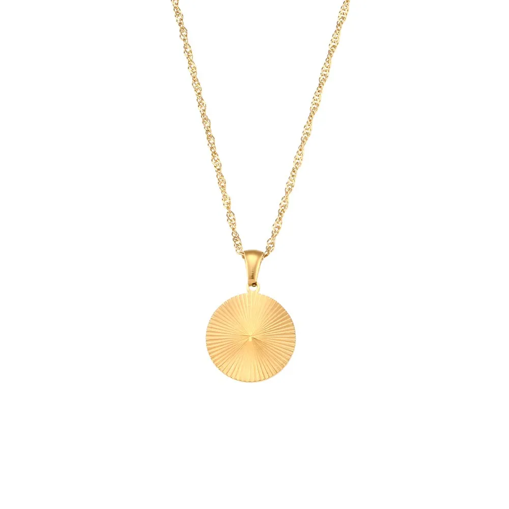 Women's 18K Gold Plated Waterproof Necklace Earring Set