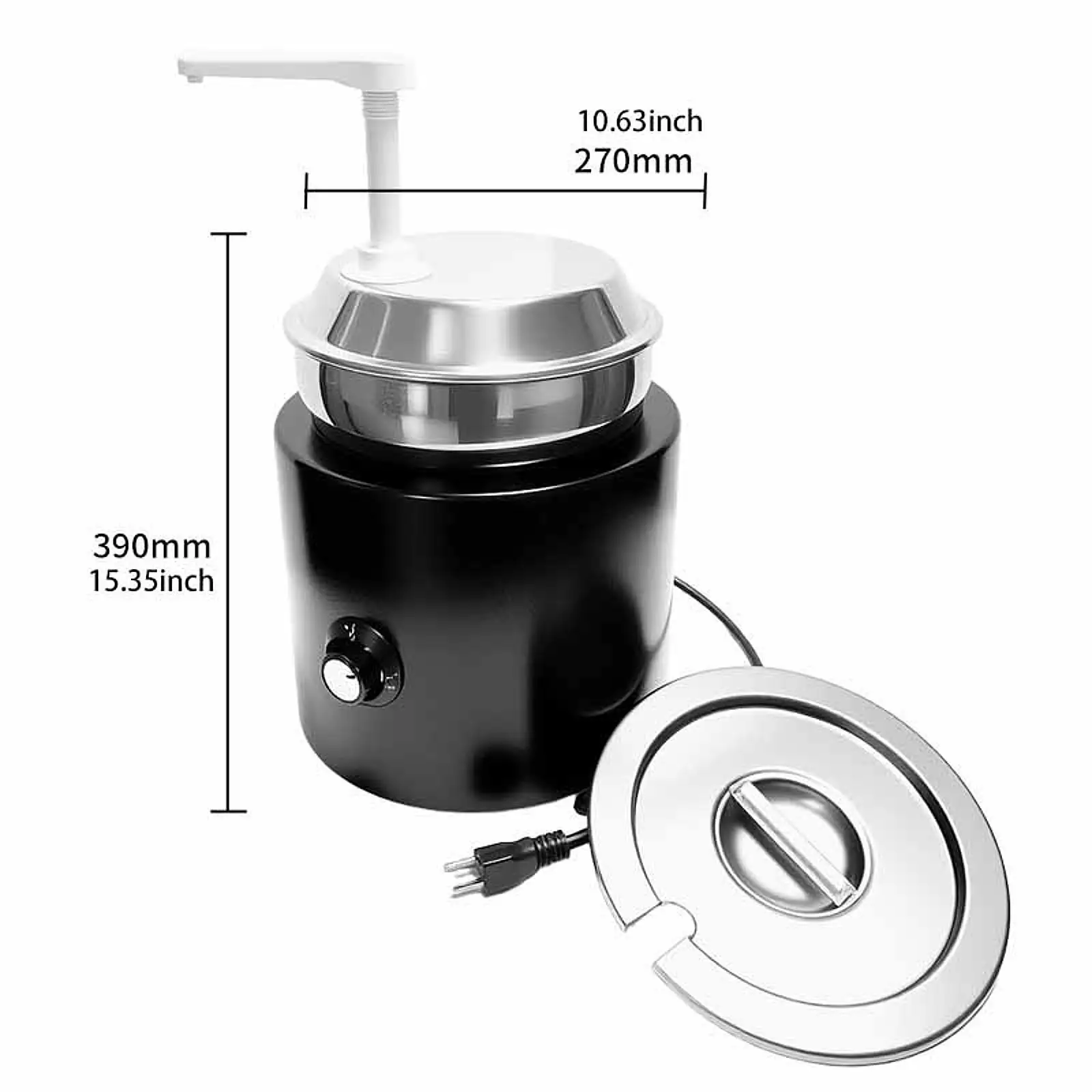 Aquecedor de queijo 4.0t, fácil de limpar, aço inoxidável, conveniente com bomba pp, aquecedor quente para molhos, restaurantes, buffets