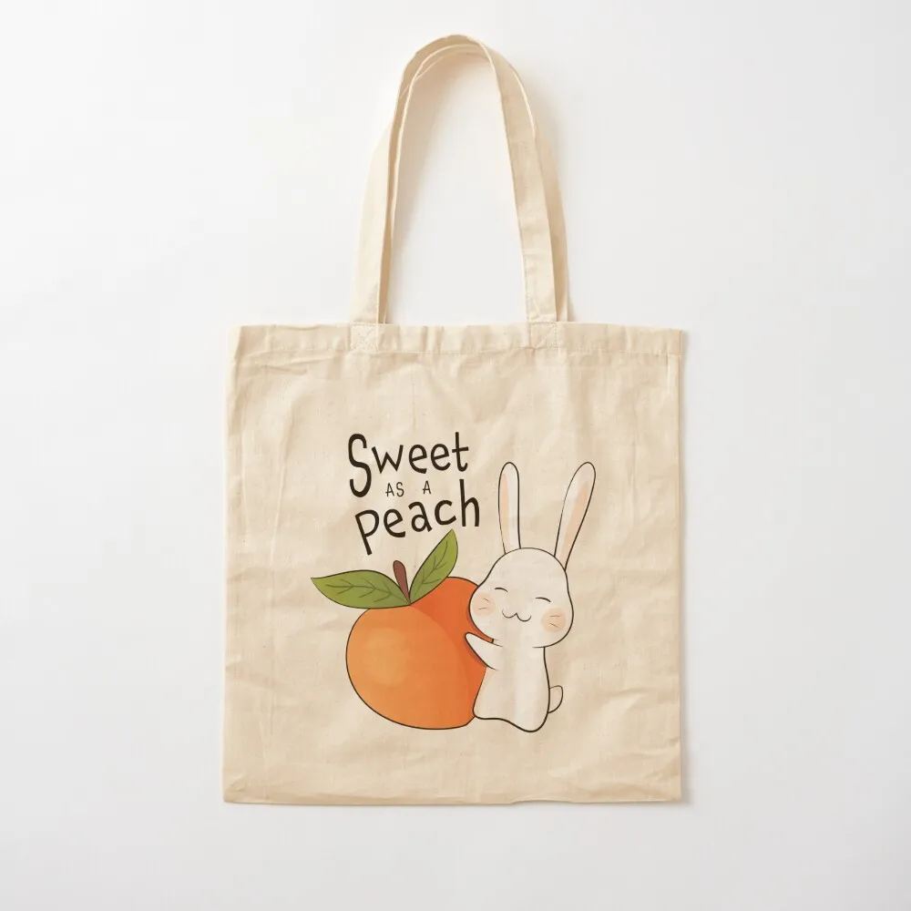 Sweet as a Peach Bunny Tote Bag