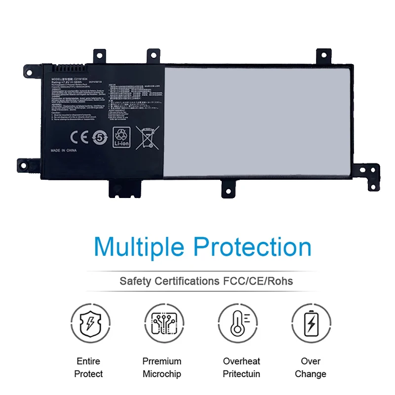 Nobi nowa bateria do laptopa C21N1634 do ASUS A580U X580U X580B A542U R542U R542UR X542U V587U FL5900L FL8000U 7.6V 38WH darmowe narzędzia