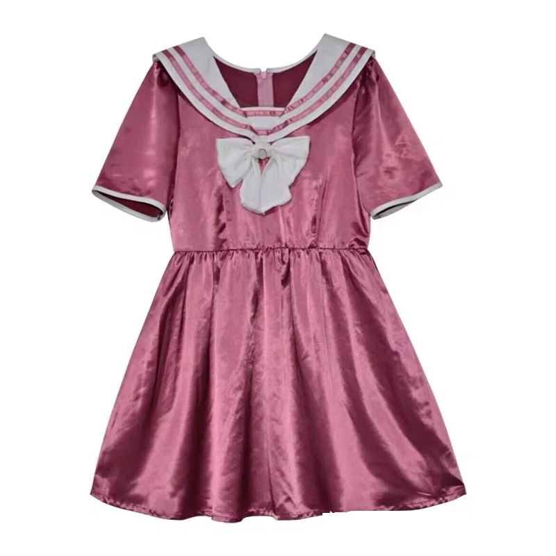 

The New Popular Pink Doll Neck Skirt, Student Play Dress, Navy Shirt Style, Waistband Skirt Can Be Customized in Multiple Colors