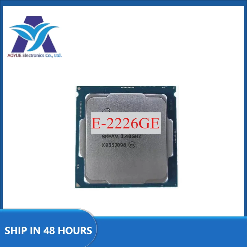 1Pcs/lot used E-2226GE E 2226GE CPU 6 Cores 6 Threads 3.40GHz 12MB 80W DDR4 LGA1151 perfect test