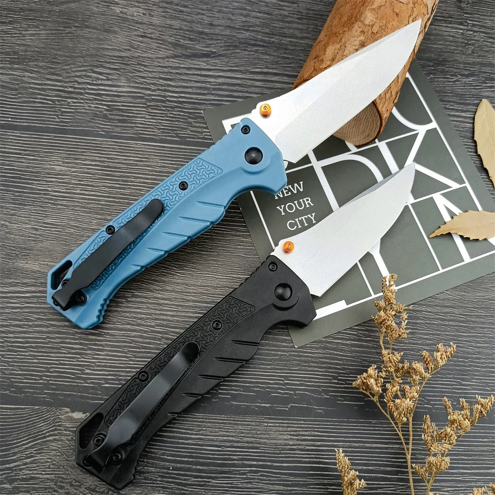 BM 18060 Pocket Outdoor Knife 9Cr18Mov Blade Nylon Handle Folding EDC Survival Manual Open Wilderness Portable Multitool Knives