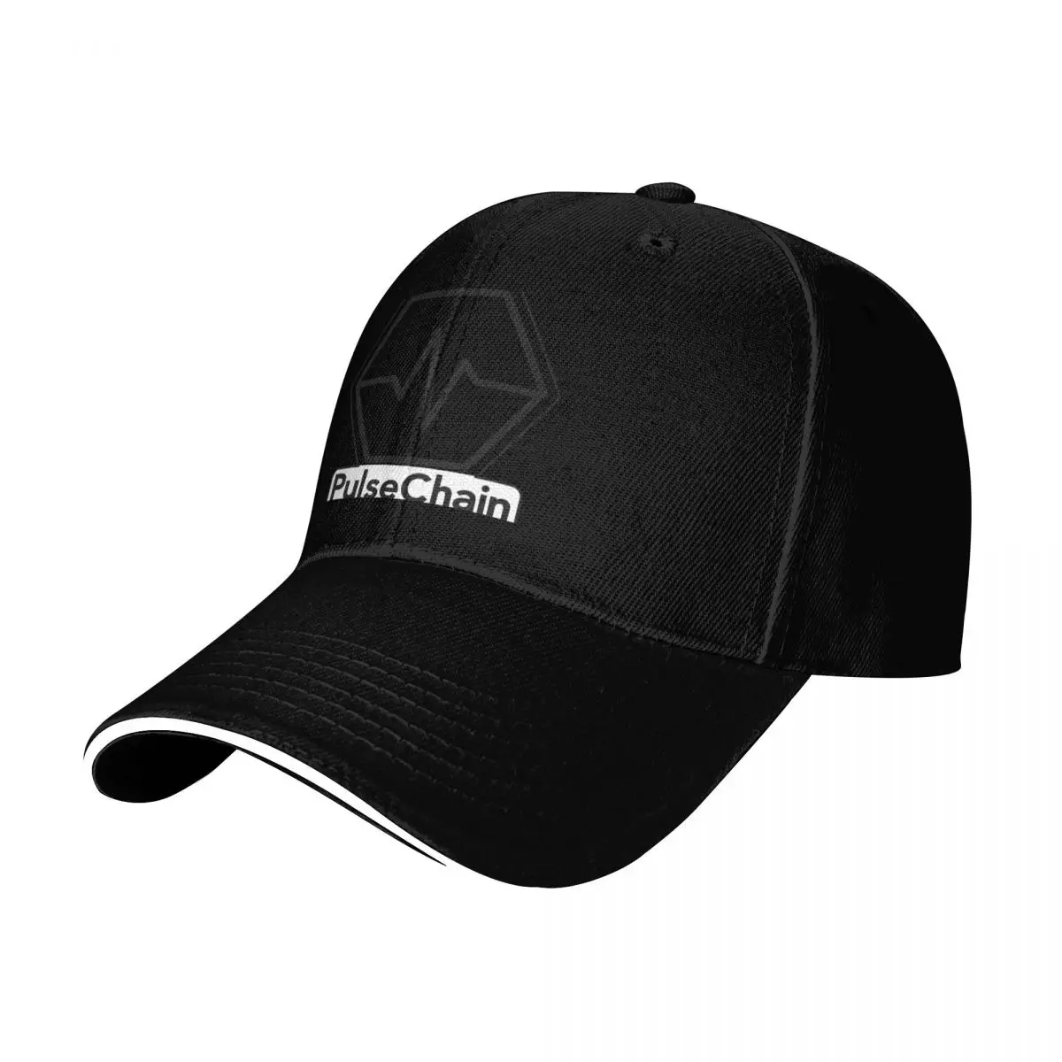 Pulse Chain Crypto Currency Logo Black and White Baseball Cap Gift for Him Her Casual Daily Wear Quick Dry Performance