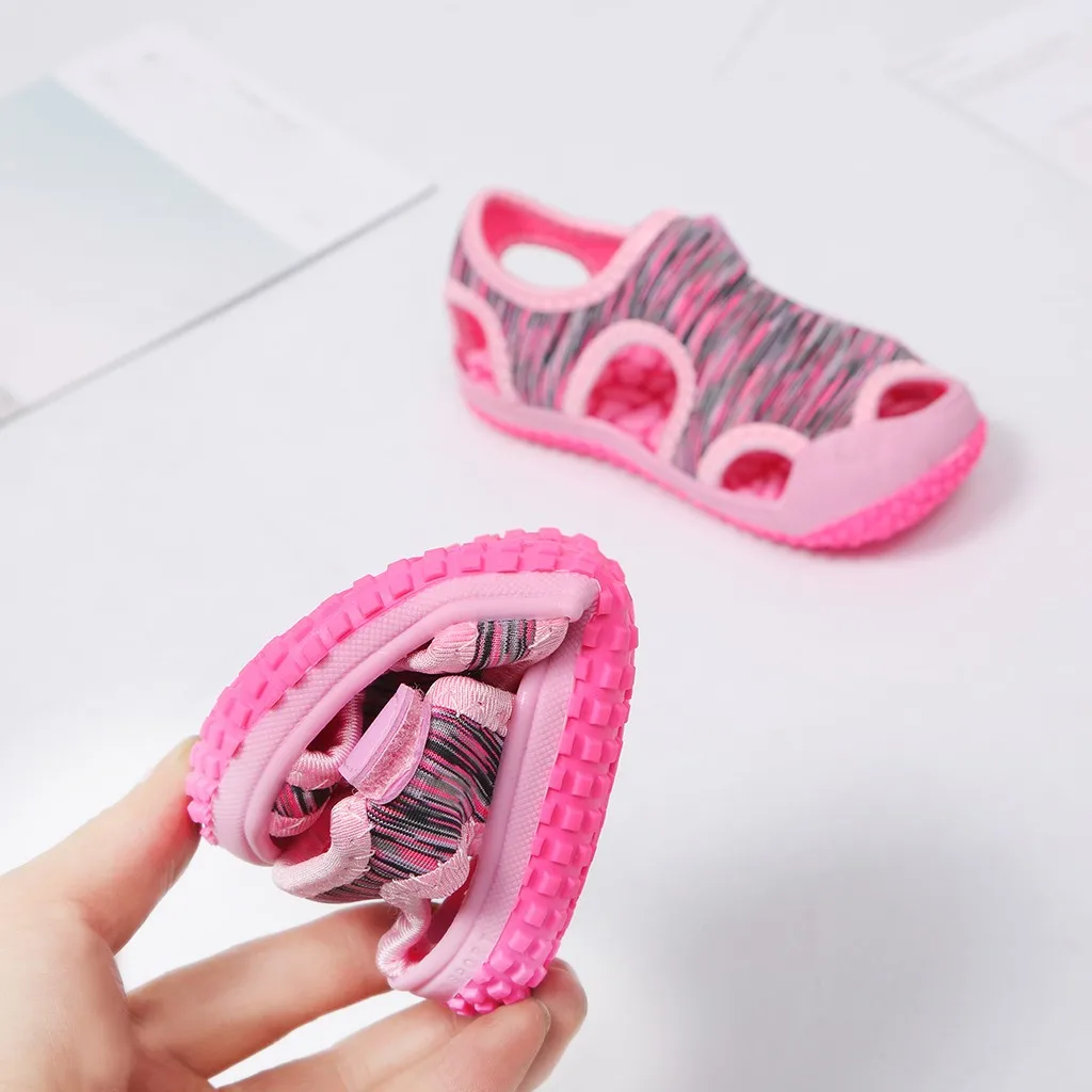 Summer Baby Girls Boys Sandals Infant Shoes Kids Outdoor Anti-collision Shoes Children Beach Sandals Soft Bottom Non-slip