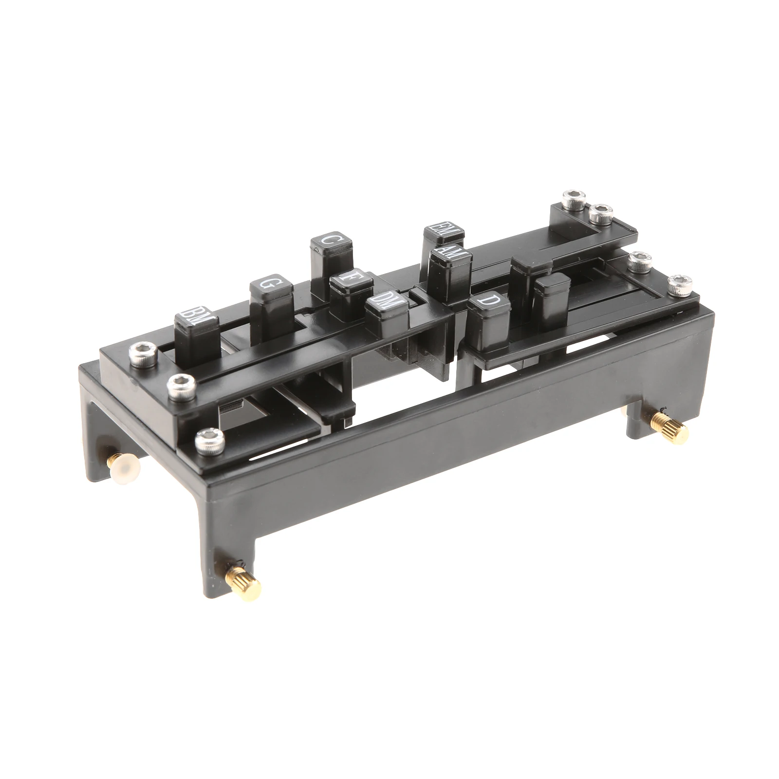 1pc ABS Portable Guitar Chord Presser Floating Keys 6.1×3.54×2.33 Inches for Most 38-41 Inch Acoustic Guitars Adjustable Screws
