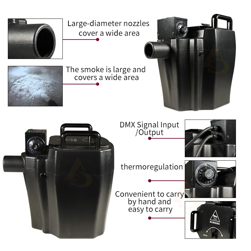 3500W/6000w Low Lying Smoke Machine Nimbus Dry Ice Fog Machine Stage Effect For DJ Wedding Stage Party Events Smoke Generator