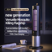 2024New Electric Mosquito Killer Lamp Outdoor USB Portable 1200mAh Rechargeable High Efficiency Mosquito Trap Intelligent Timing