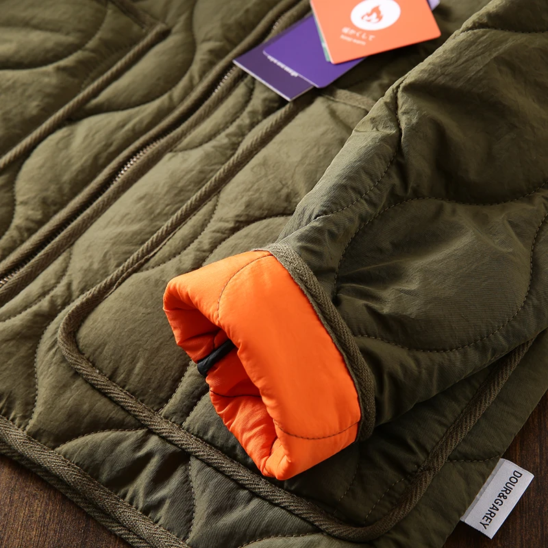 Повседневный японский хлопковый жилет на подкладке без подкладки с воротником-стойкой, теплая модная городская молодежная верхняя одежда, пальто