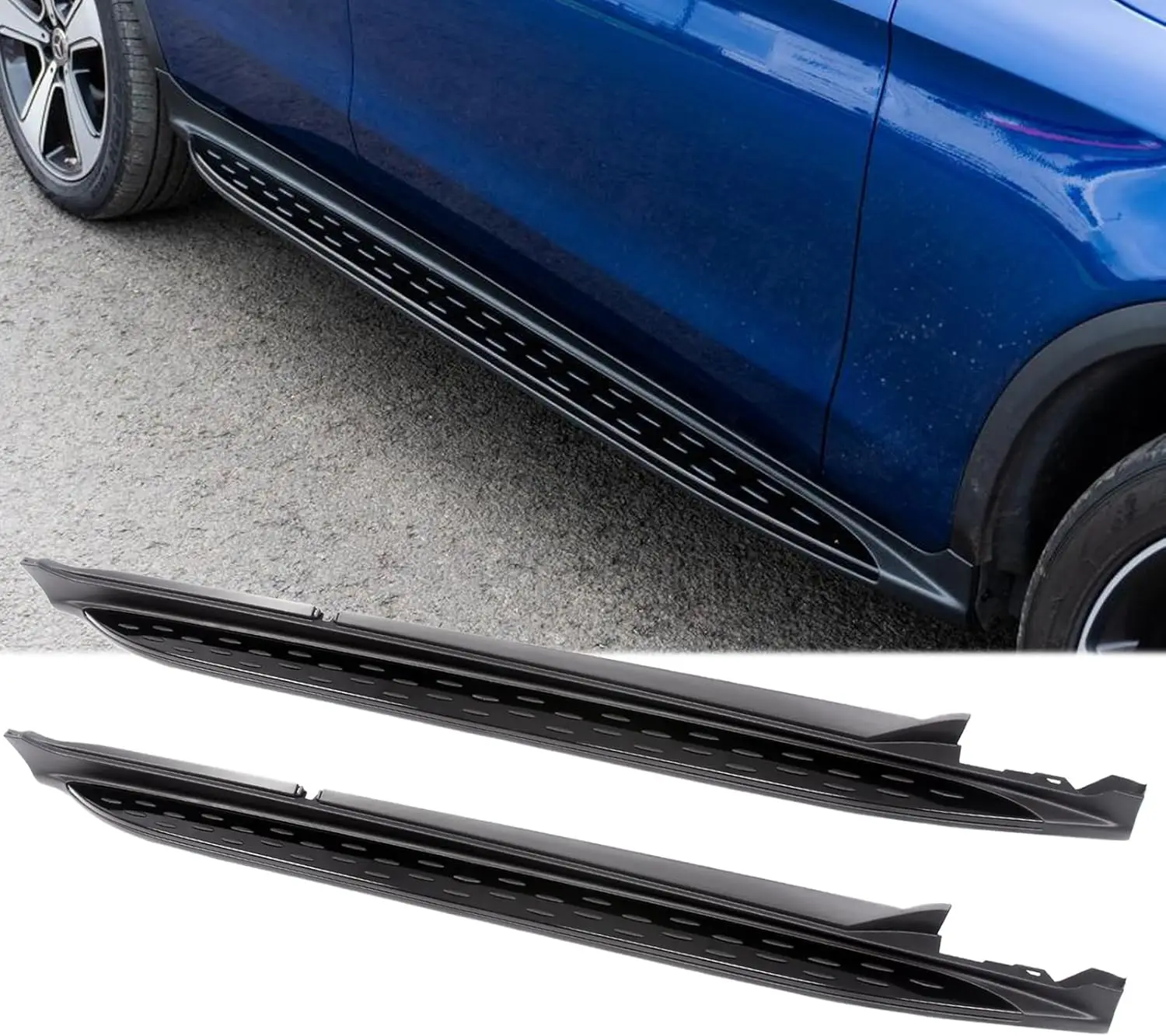 

Подножки Nerf Bars Боковая ступенька, совместимая с Mercedes GLC300 GLC350e X253 2016-2021 гг., черный