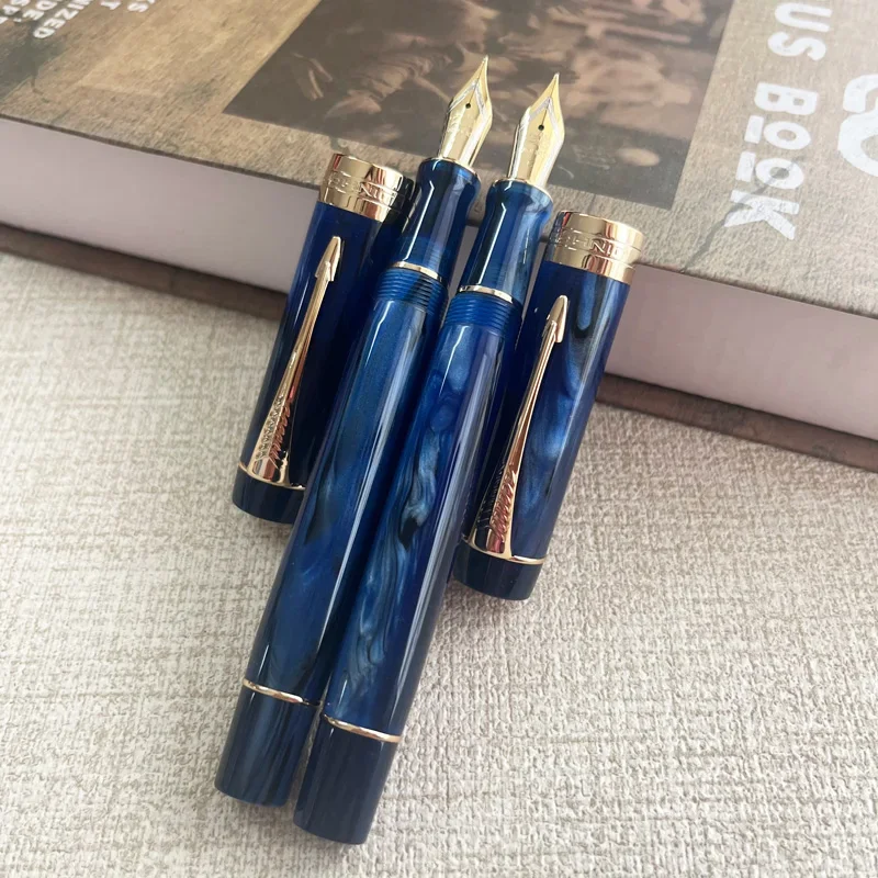 ホットニューエディション-m800-アクリルピストン万年筆-bock-schmidt-ソフトスムース-no6-35--ペン先インク入りペリカンコピーライティングギフトペン学生向け