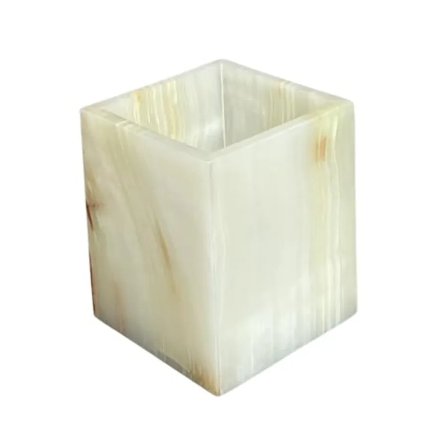 

Natural Marble Stone Square Storage Container Empty Vessel Holder Cup for Candle/Pens/Sundries items