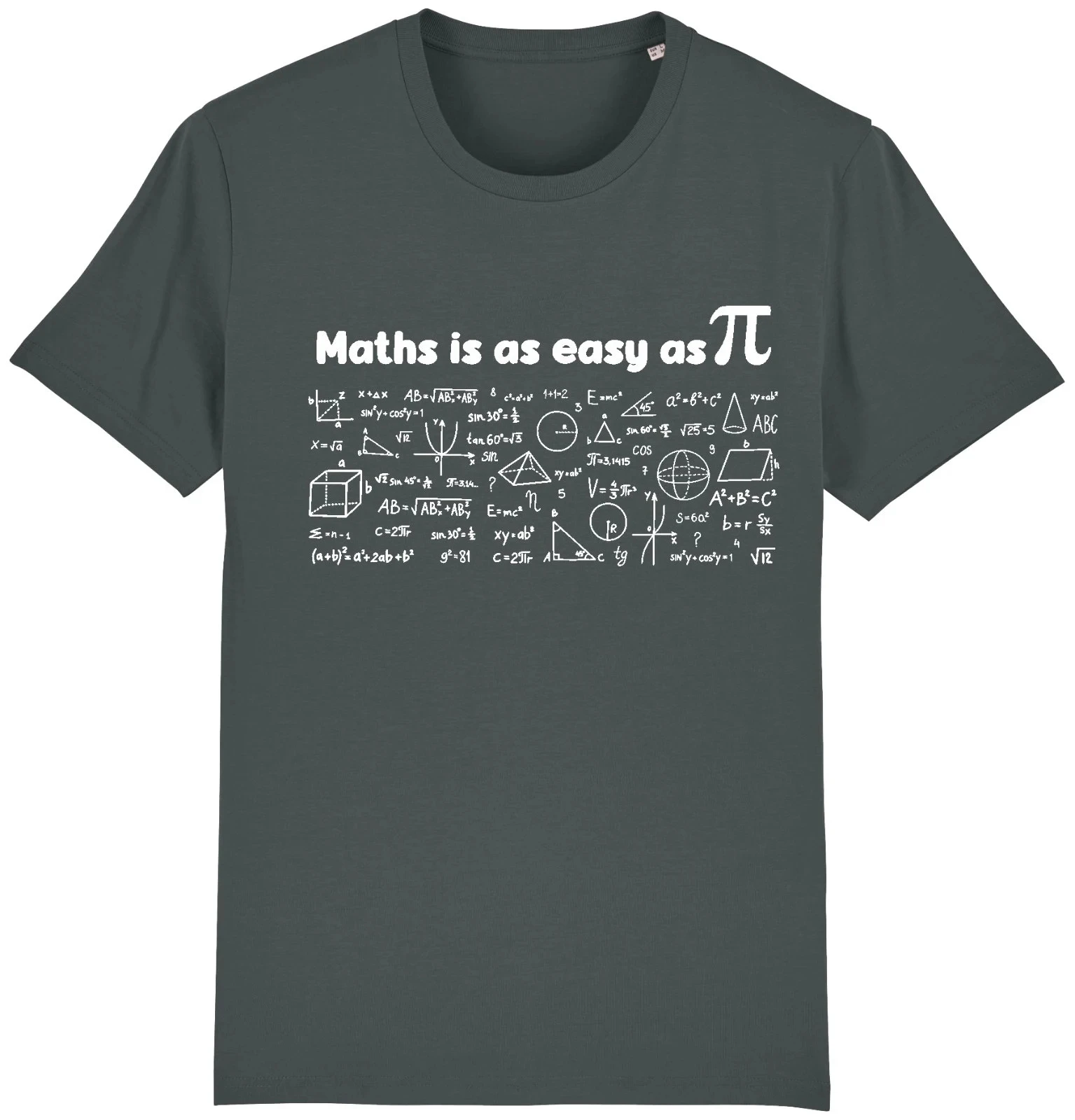 Men's Summer Fashion Casual Short-sleeved Shirt  Maths Is As Easy As Pi T-shirt Funny Mathematics Gift Teacher Geek