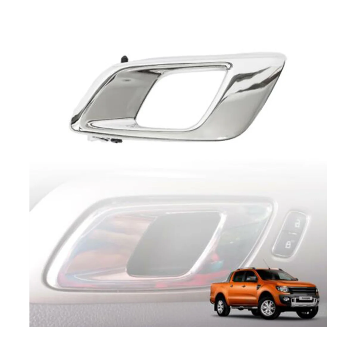 Front Right Inner Door Handle AB3921970AB for Ford Ranger Wildtrak Hi-Rider 2012-2018 Chrome Interior Hand Door  embly