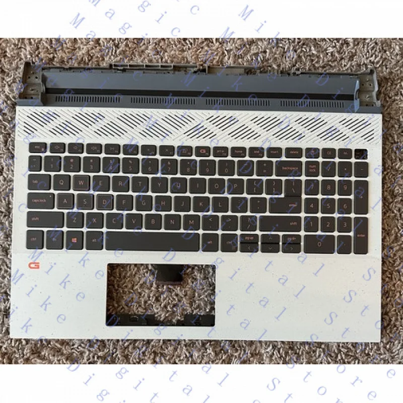 

UU for Dell Gaming G15 5520 5521 English Backlit Keyboard Palmrest 09YDP0 Red Keys B12