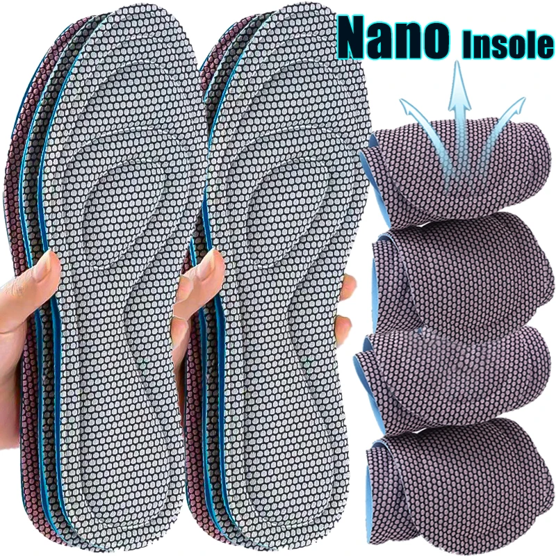 

6Pcs Nano Memory Sponge Insoles Antibacterial Massage Sports Insole Foot Orthopedic Shoes Sole Running Accessories for Men Women