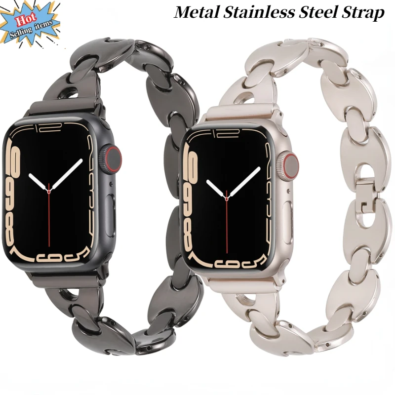 

Metal Strap For Apple Watch Ultra 49mm 10 42mm 46mm 9 8 7 45mm 41mm comfortable Bracelet Wristband iWatch 6 5 SE 44mm 40mm Band