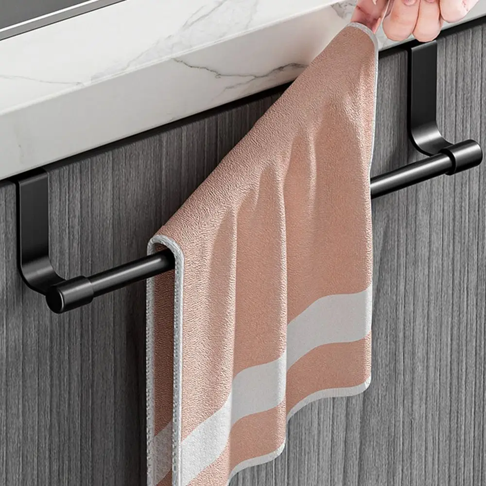 Gifts Multi-purpose Towel Rod Punch-free Towel Storage Bar Towel Storage Organizer Rag Hanger Door Hanging Towel Racks - Image 4