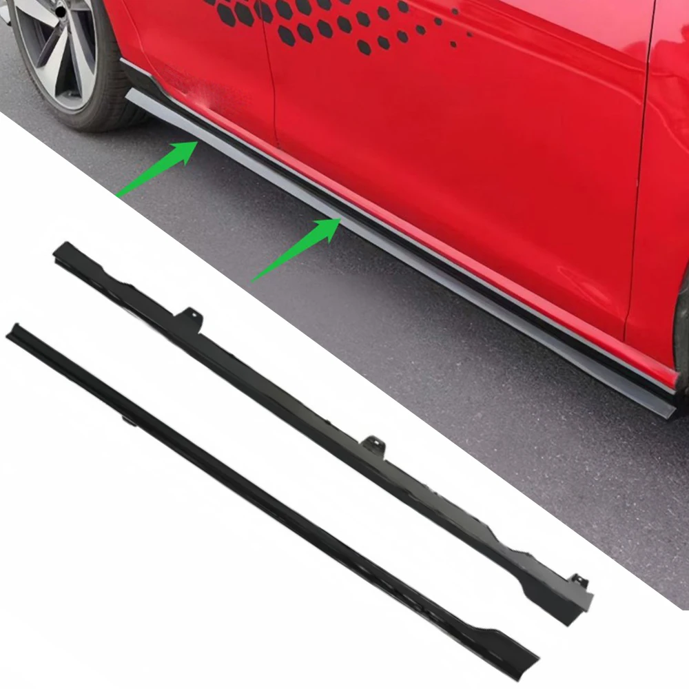Car Side Skirts Extension Gloss Black For 2012-2020 VW Golf GTI R MK7 MK7.5 4DR TCR Style Car Accessories