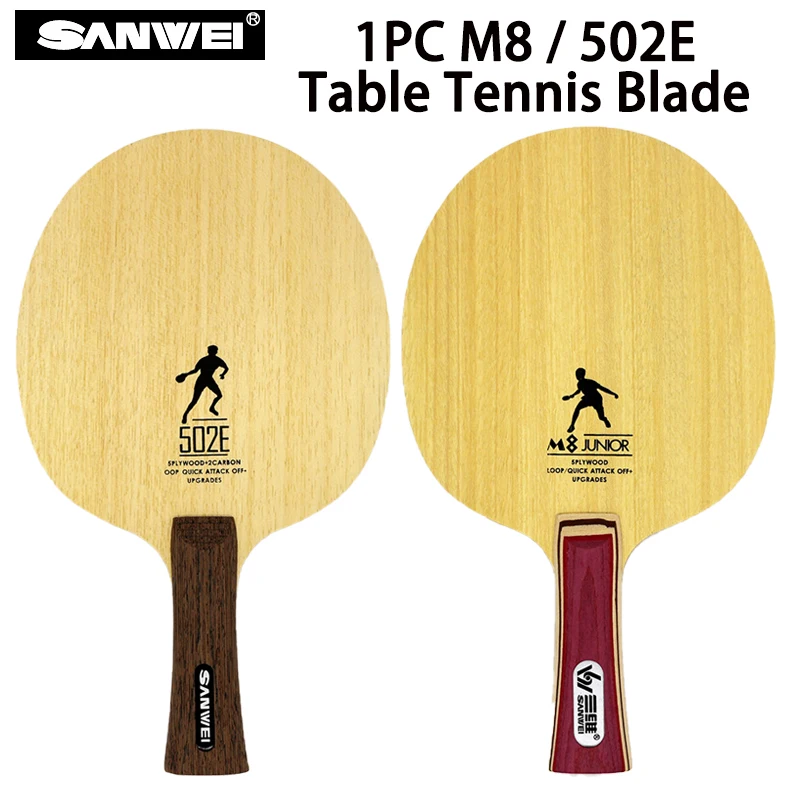 

Original SANWEI M8/502E Table Tennis Blade 5-Ply Pure Wood All-round Loop Bat Bottom Plate for Beginner Training Tenis De Mesa