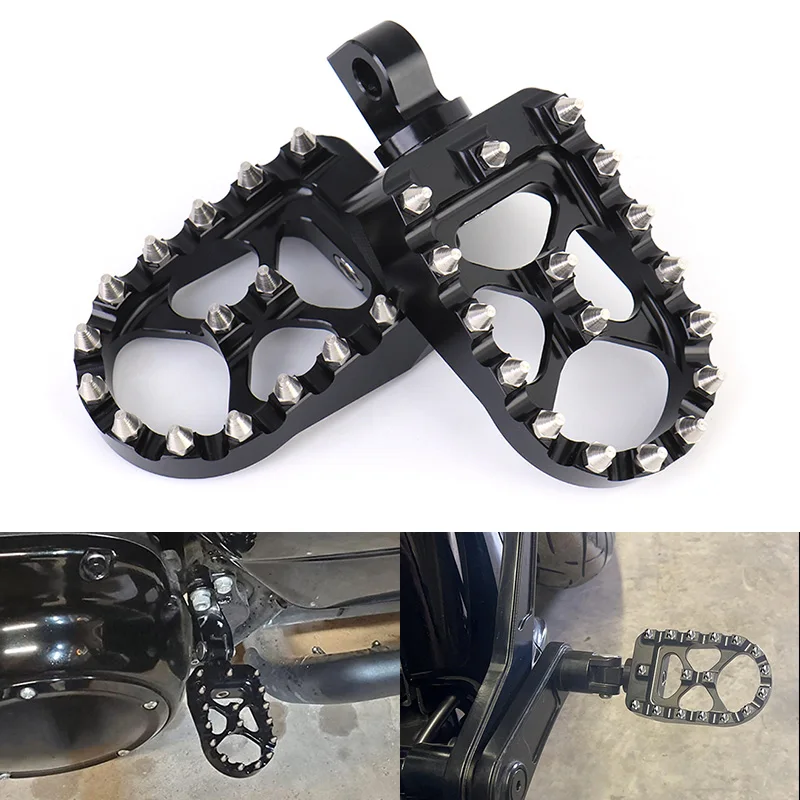 

Black Front Rear Footrests Footpegs Foot Pegs Pedals Motorcycle Parts For Harley Sportster XL 883 Street Bob Bobber Dyna Fatboy