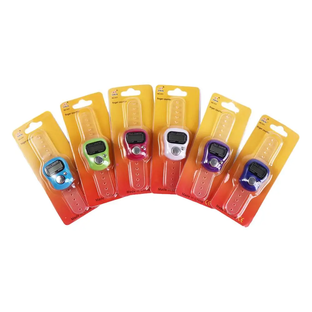 Weave Tools Mini Finger Ring Tally Counter Electronic Digital Stroke Counters Hand Held Knitting Row Counter Point Marker